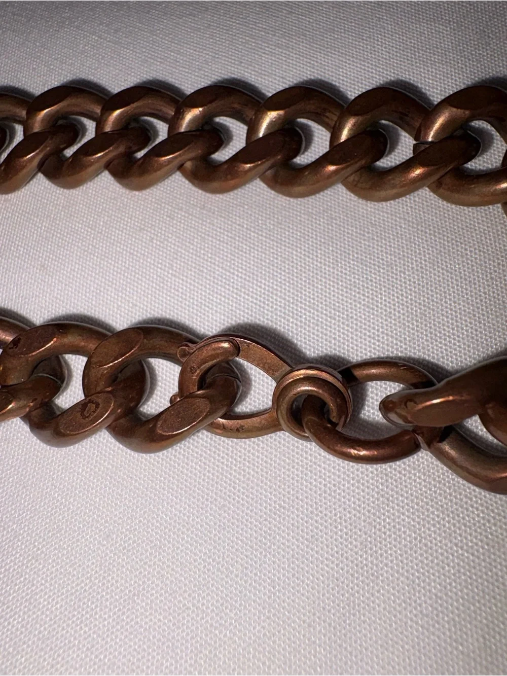 Copper Bracelet Curb Chain Link 8